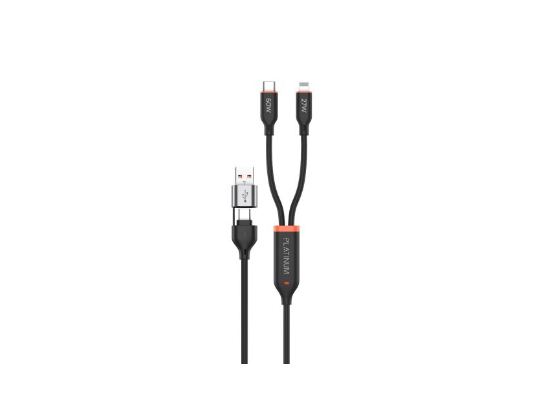 Platinum VITAL Series 2in1 PD Cable 1.2M - Black Platinum VITAL Series 2in1 PD Cable 1.2M - Black